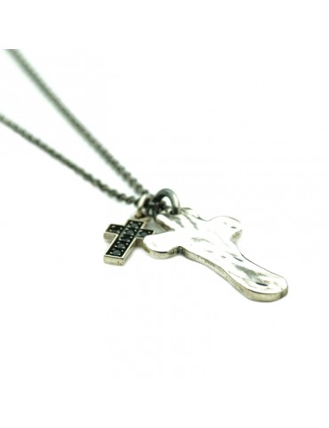 Collana di croce martellata...